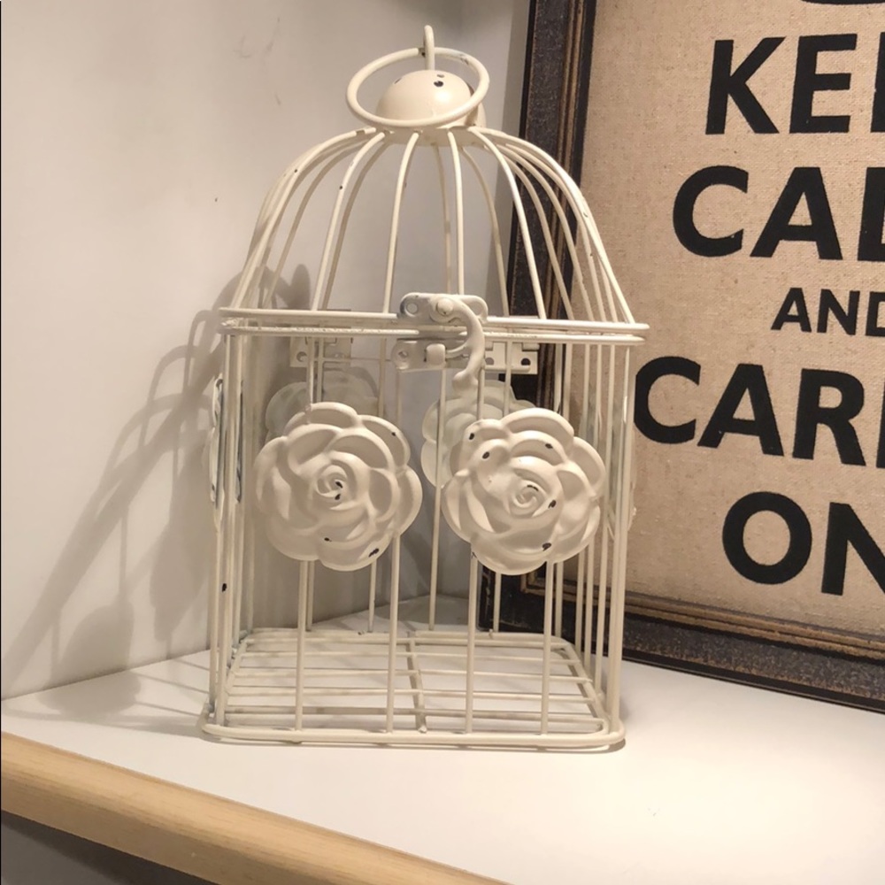 White birdcage.